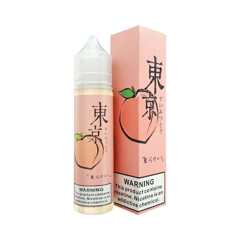 Tokyo peach e-liquid 60ml bottle and box Japan vape juice