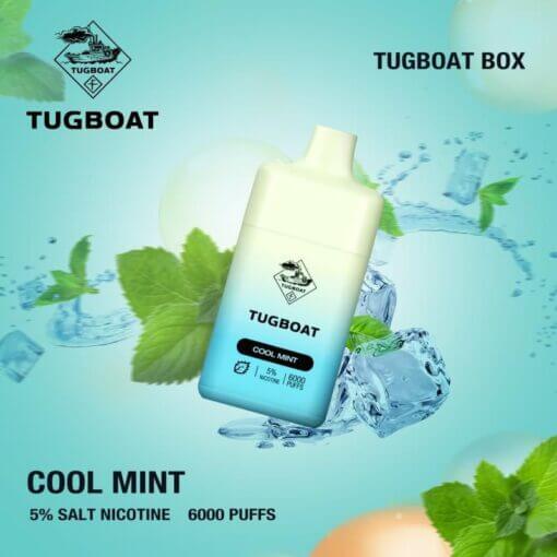 Tugboat Cool Mint – 6000 puffs disposable vape with cool mint flavor, 5% salt nicotine