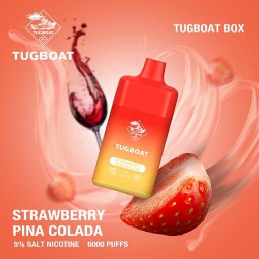Tugboat Strawberry Pina Colada – 6000 puffs disposable vape with 5% salt nicotine
