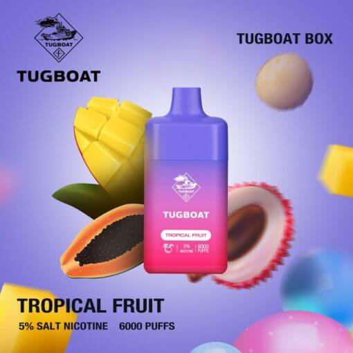 Tugboat Tropical Fruit – 6000 puffs disposable vape with tropical fruit flavor, 5% salt nicotine