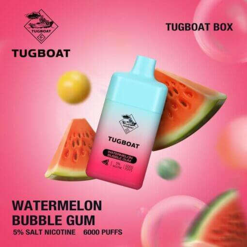 Tugboat Watermelon Bubble Gum – 6000 puffs disposable vape with watermelon bubble gum flavor