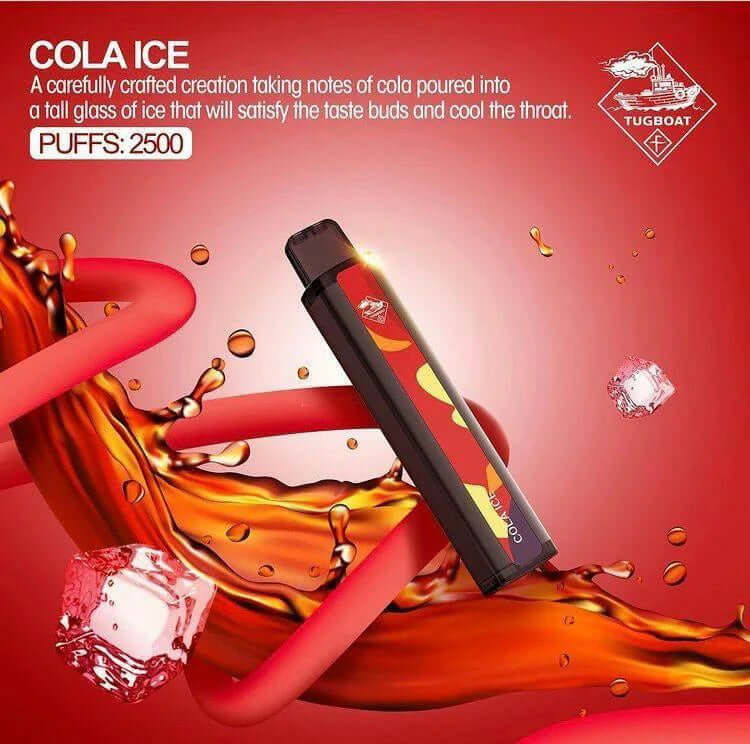 Tugboat XXL Cola Ice disposable vape 2500 puffs with cola and ice flavor