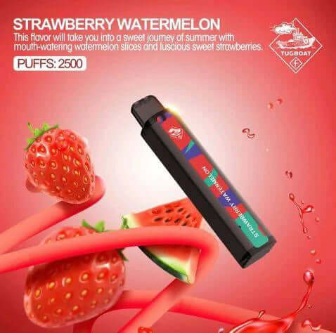 Tugboat XXL Strawberry Watermelon disposable vape 2500 puffs fruity flavor