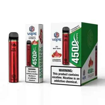 US Vape Strawberry Watermelon disposable vape 4500 puffs with box and device