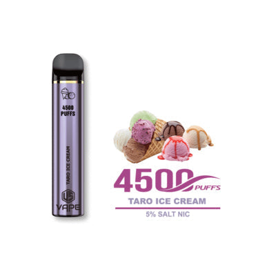US Vape Taro Ice Cream disposable vape 4500 puffs with ice cream scoops and box