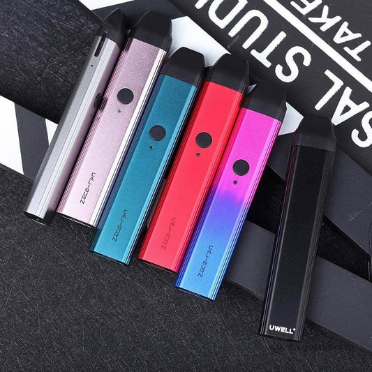 Uwell Caliburn pod vape 2000 puffs assorted colors lineup