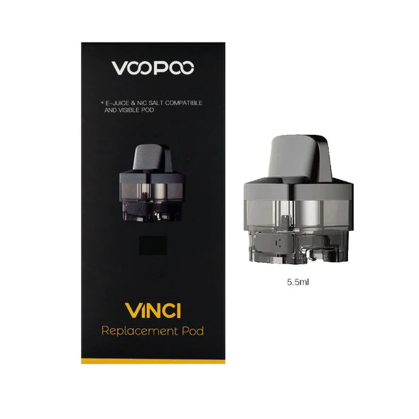 VOOPOO VINCI replacement pod cartridge 5.5ml 2-pack, PnP coil