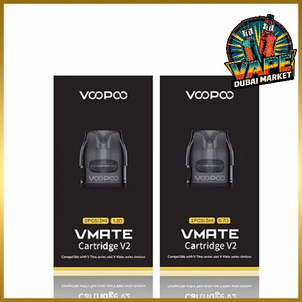 VOOPOO VMATE V2 cartridge pod 3ml 2pcs pack with 0.7Ω/1.2Ω coil