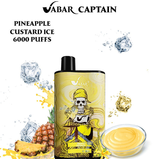 Vabar Captain Pineapple Custard Ice – 6000 puffs disposable vape with pineapple custard flavor