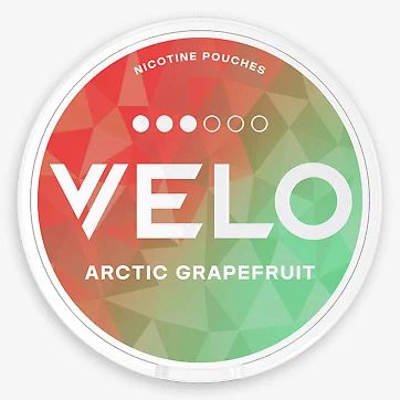 Velo nicotine pouches Arctic Grapefruit flavor can
