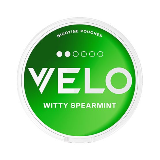 Velo nicotine pouches Witty Spearmint flavor can