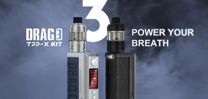Voopoo Drag 3 TPP-X kit power your breath promotional banner