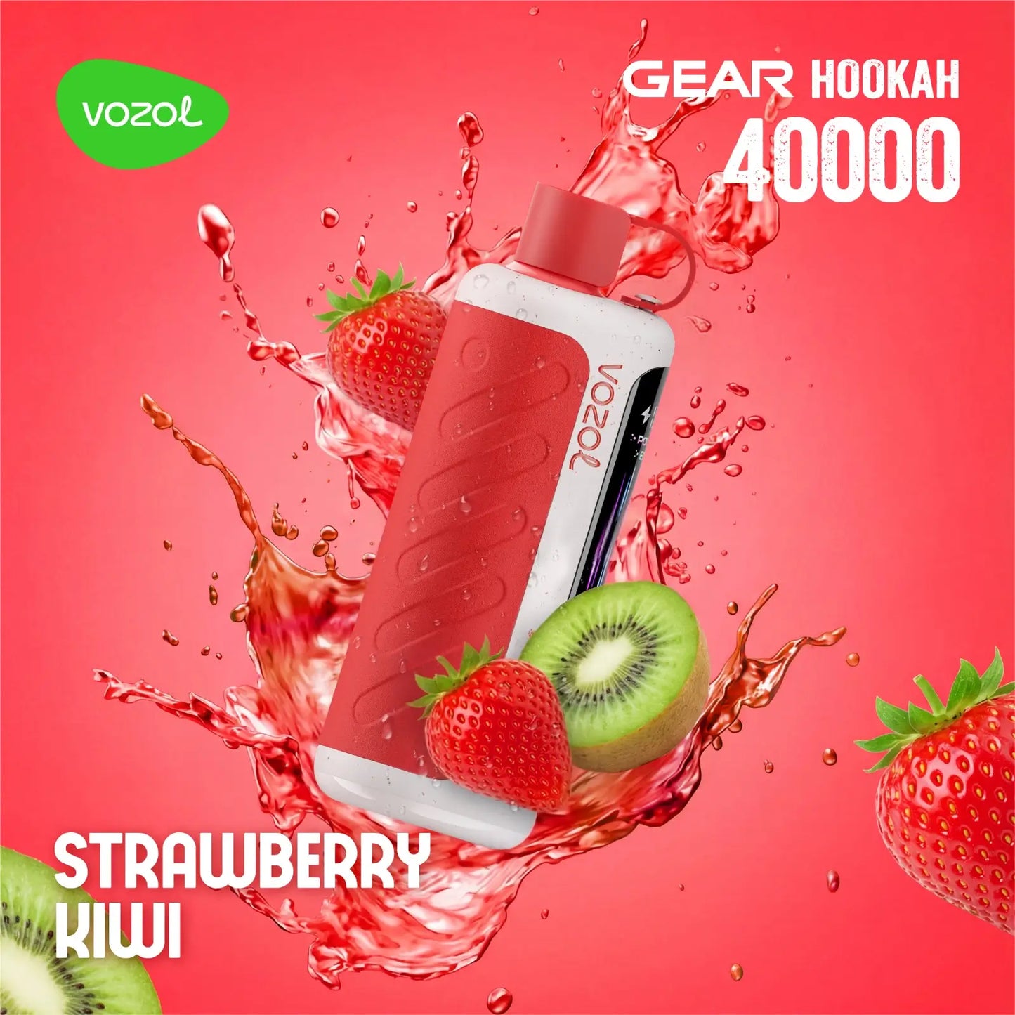 Vozol Gear Hookah Strawberry Kiwi 40000 puffs disposable vape with fresh fruit flavor