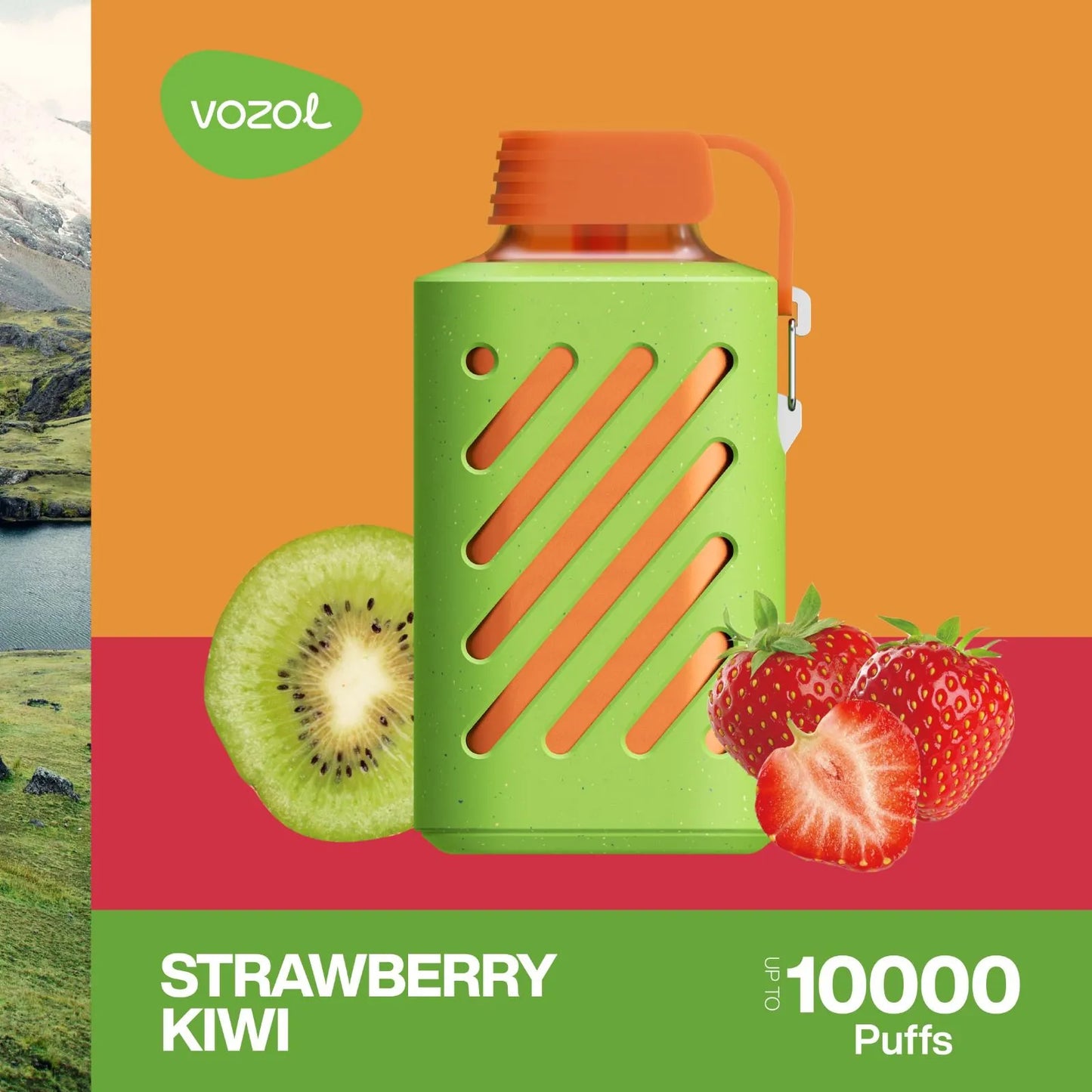 Vozol Gear Strawberry Kiwi 10000 puffs disposable vape with strawberry kiwi flavor UAE