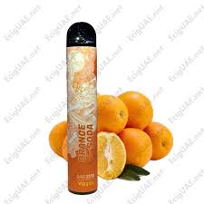 Vozol Orange Soda vape with fresh oranges in the background