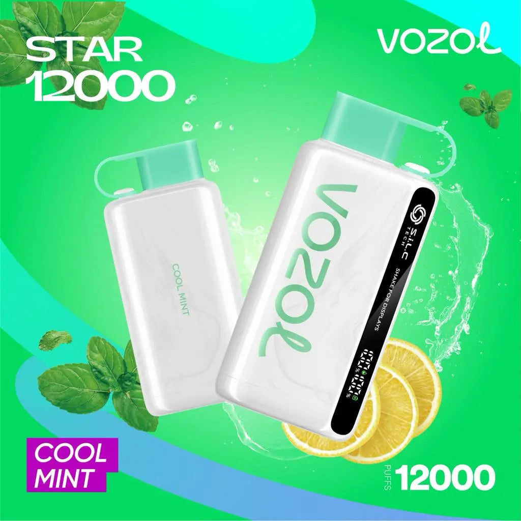 Vozol Star 12000 Cool Mint – disposable vape with cool mint flavor