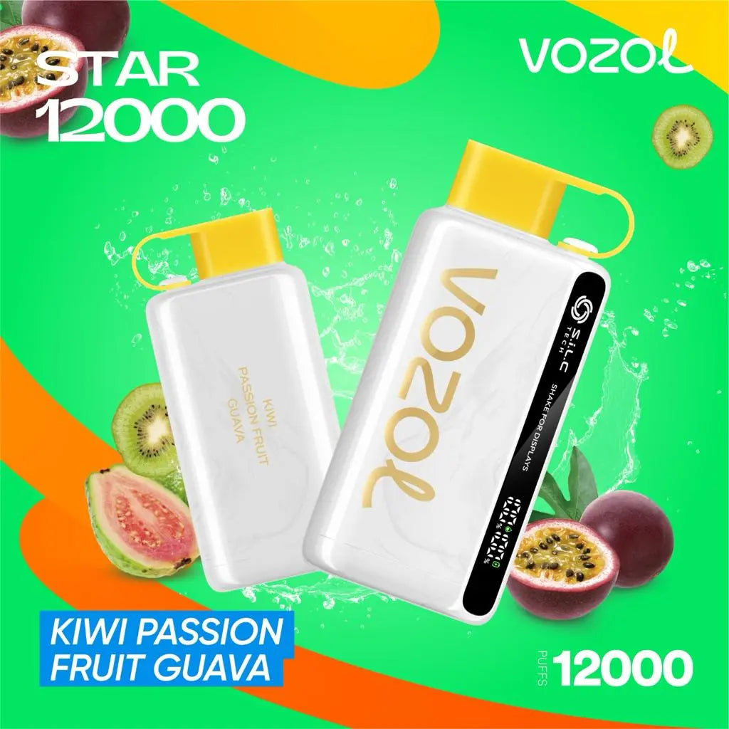 Vozol Star 12000 Kiwi Passion Fruit Guava – disposable vape with kiwi passion fruit guava