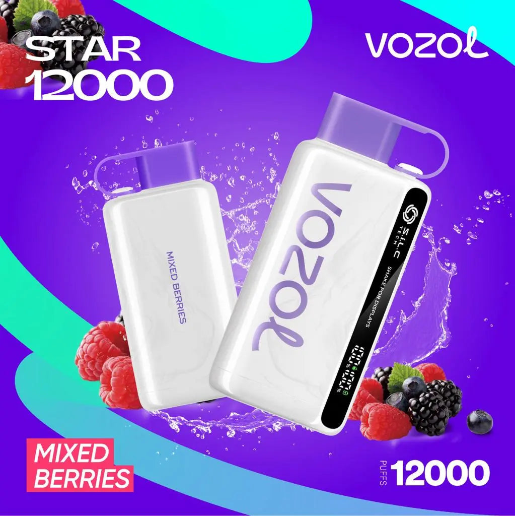 Vozol Star 12000 Mixed Berries – disposable vape with mixed berries flavor