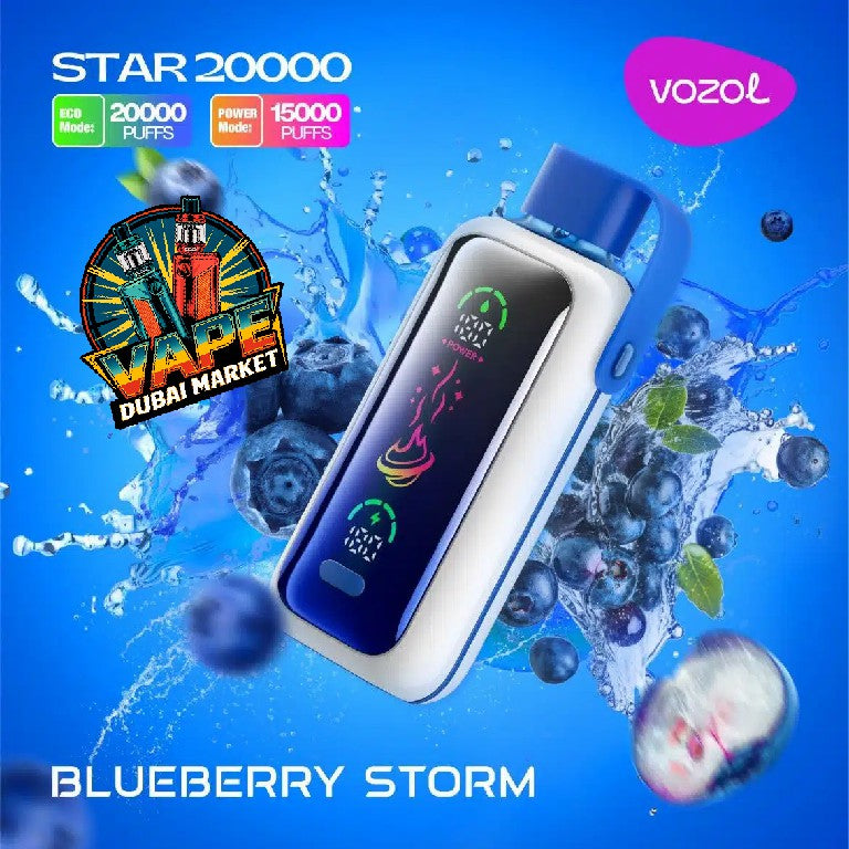 Vozol Star 20000 Puffs Blueberry Storm Disposable Vape Dubai – Berry Vape Flavor