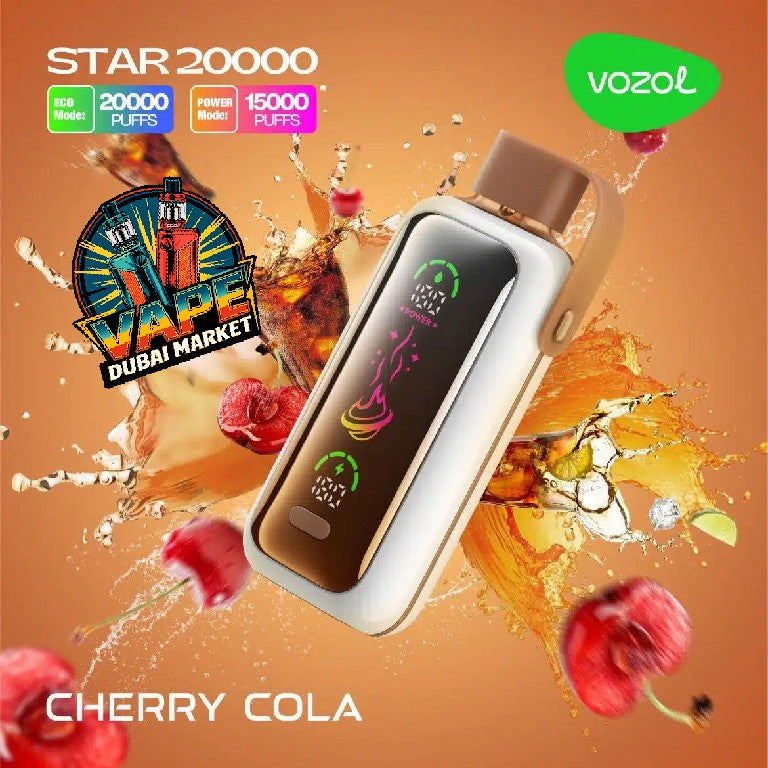 Vozol Star Cherry Cola disposable vape with fast charging and 650mAh battery