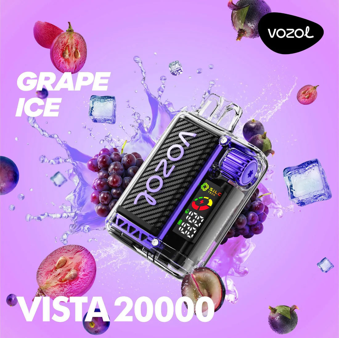 Vozol Vista 20000 Grape Ice – disposable vape with grape ice flavor
