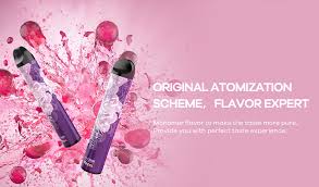 Vozol purple vape pens with flavor splash and flavor expert text