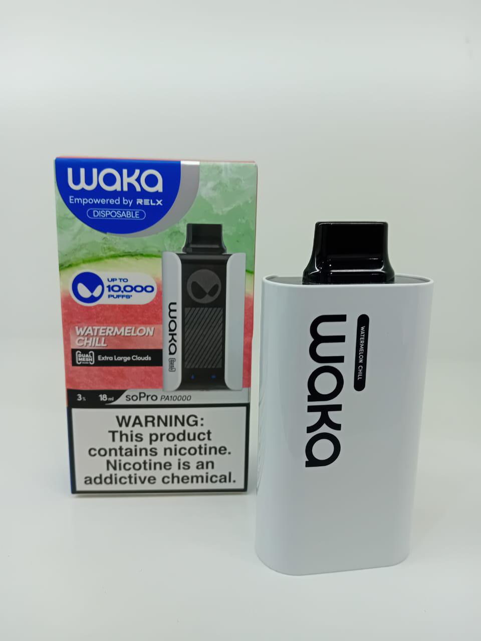 WAKA Watermelon Chill disposable vape 10000 puffs with box and device