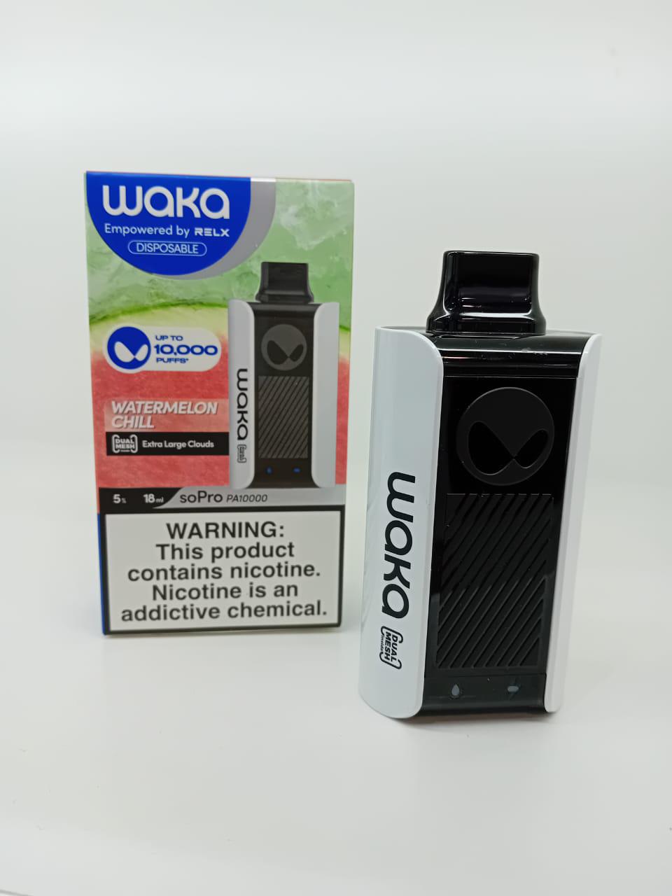 WAKA Watermelon Chill disposable vape 10000 puffs with box and device