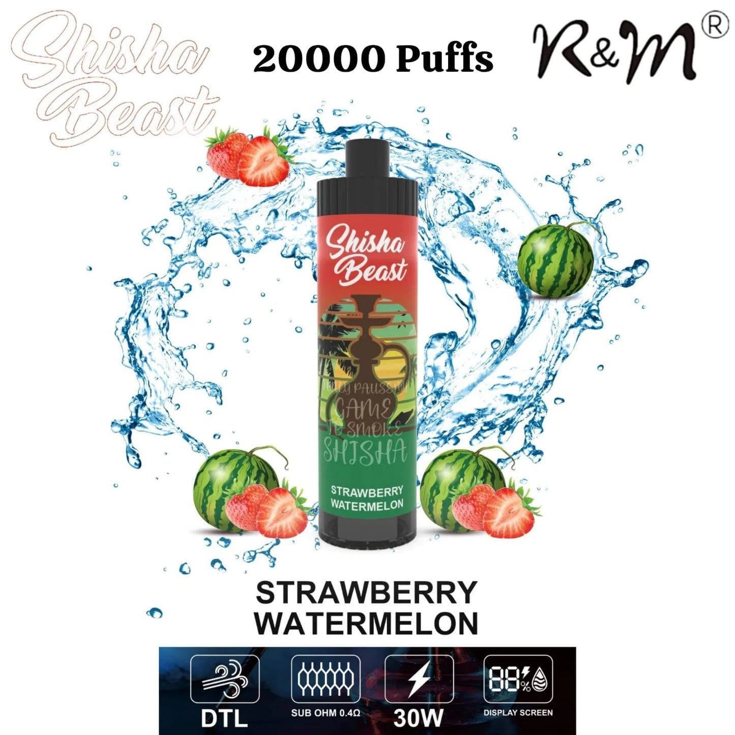 R&M Shisha Beast 20000 Puffs Disposable Vape in Dubai