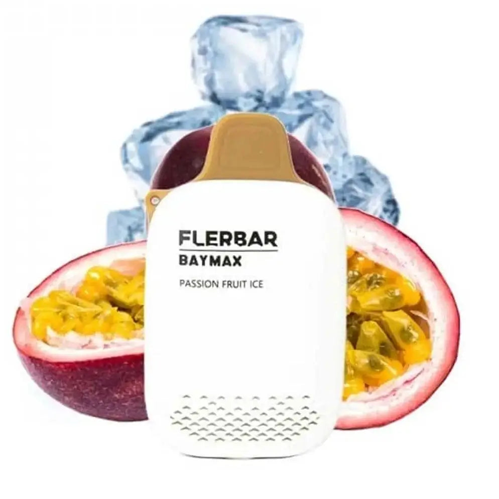Flerbar Baymax Passion Fruit Ice 3500 Puffs zero nicotine disposable vape
