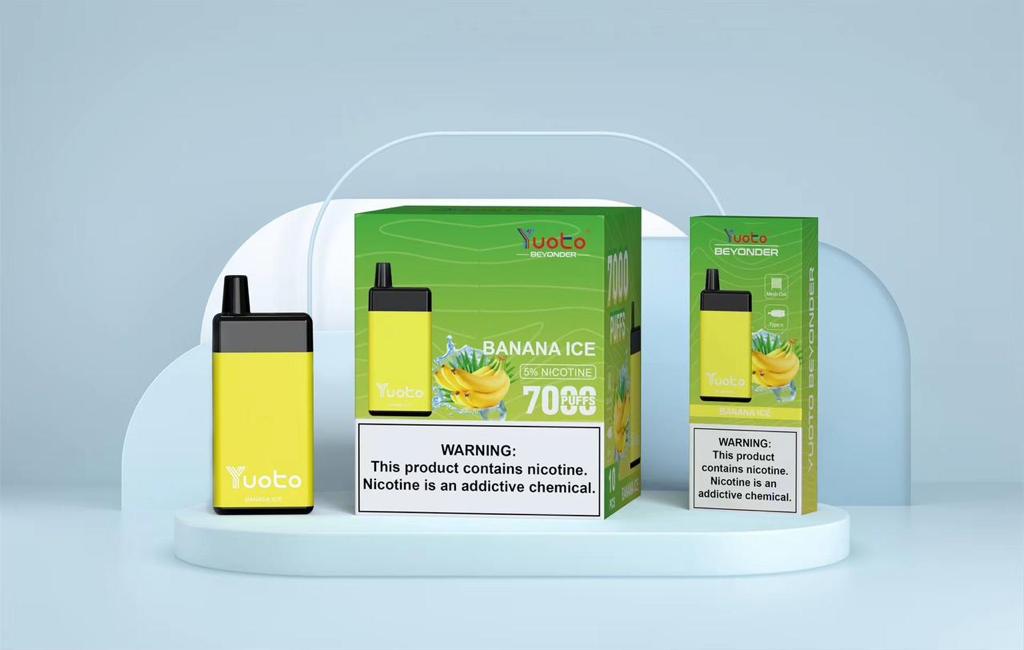 Yuoto Banana Ice disposable vape 7000 puffs with banana ice flavor 5% nicotine
