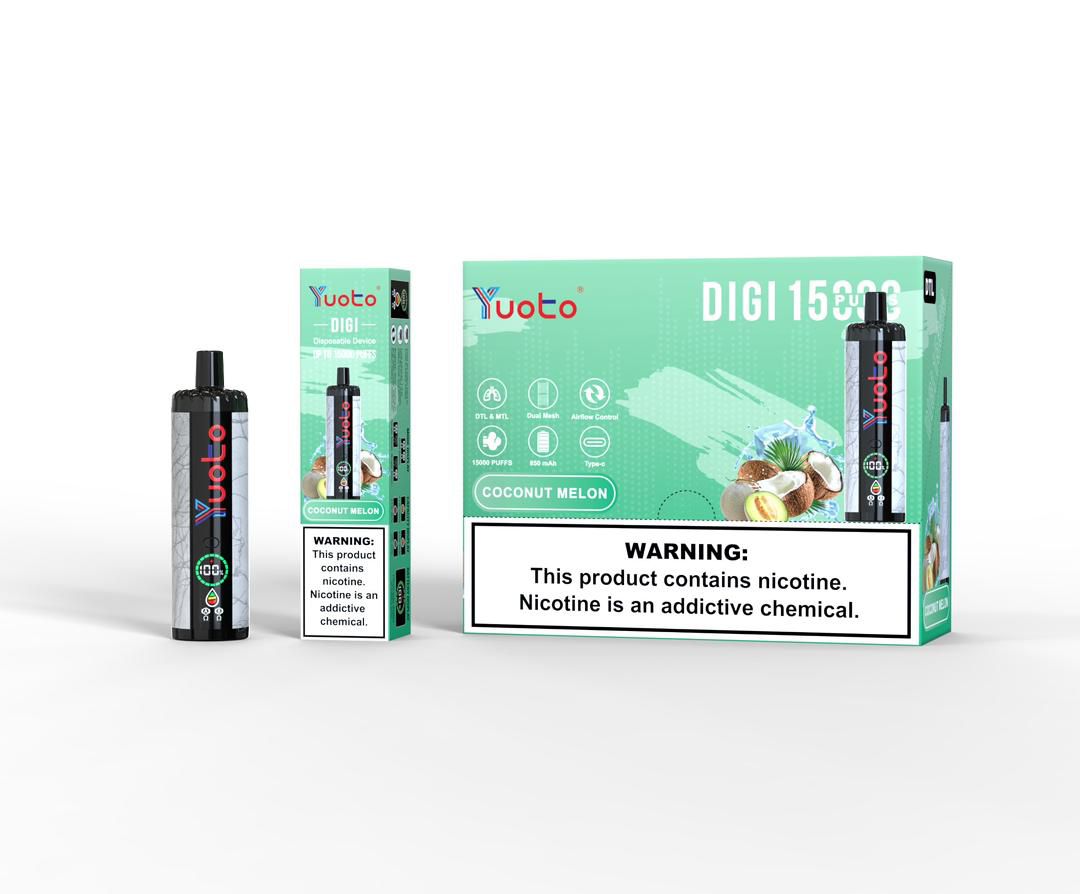 Yuoto Digi Coconut Melon – disposable vape 15000 puffs with coconut melon flavor