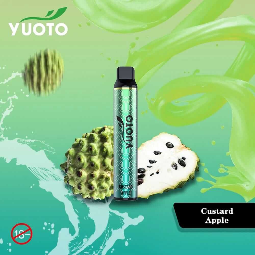 Yuoto Luscious Custard Apple – 3000 puffs disposable vape with custard apple flavor