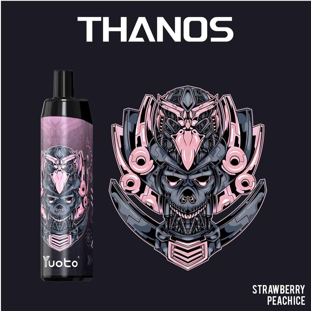 Yuoto Thanos Strawberry Peach Ice disposable vape 5000 puffs with peach strawberry flavor