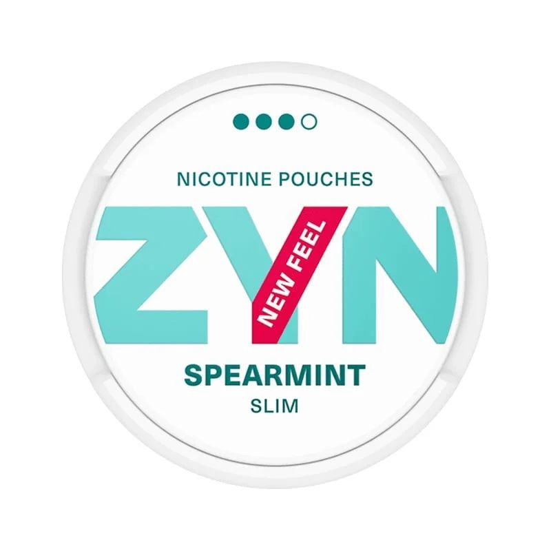ZYN Spearmint nicotine pouches slim can